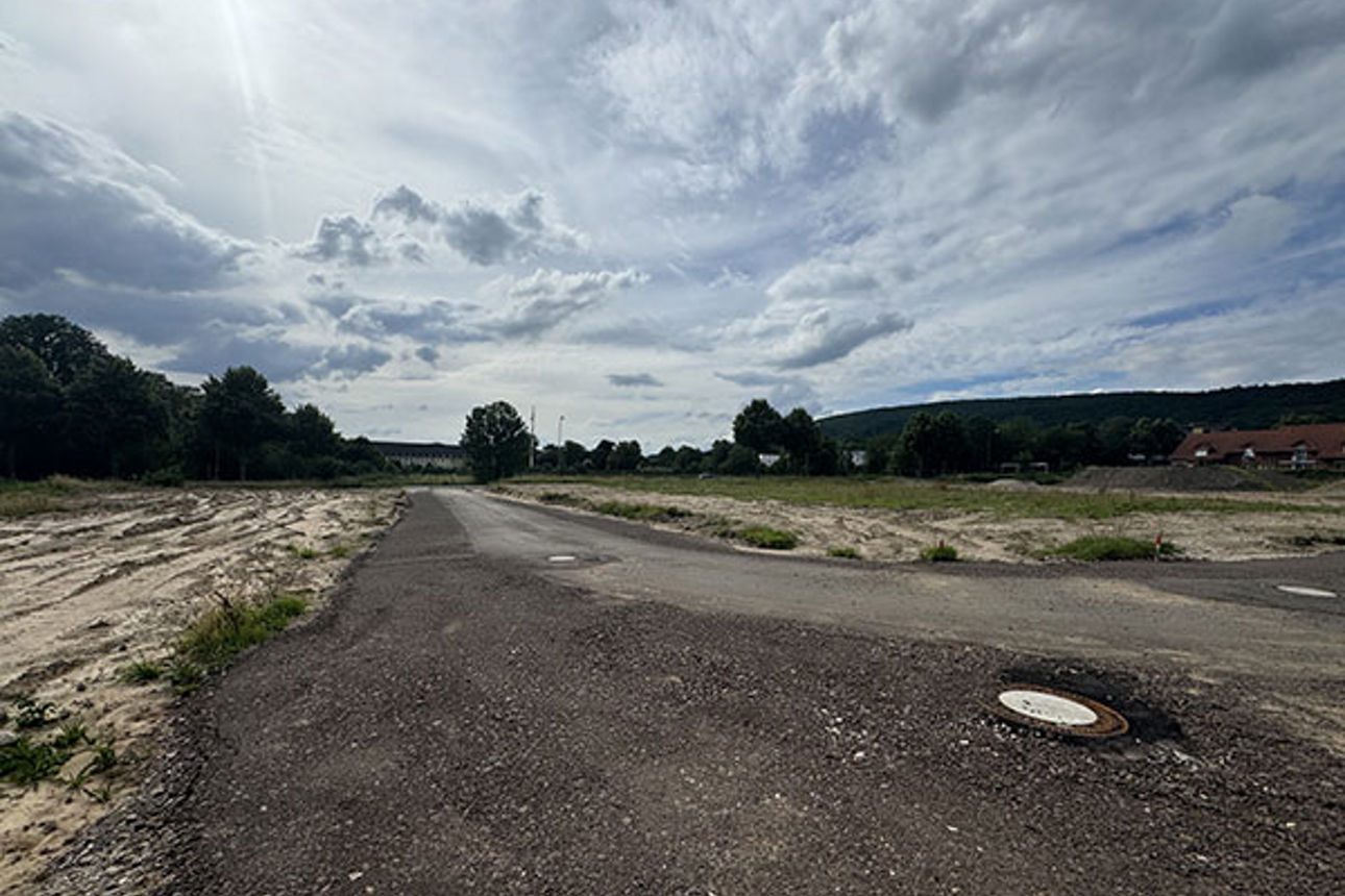 Foto der Straße im Baubereich