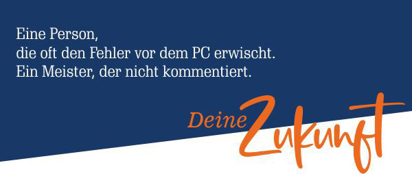 Das Bild hat einen blauen Hintergrund, der von einer weißen diagonalen Linie durchzogen wird.
