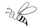 Grafik einer stilisierten Biene
