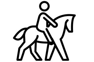 Stilisierter Reiter auf Pferd