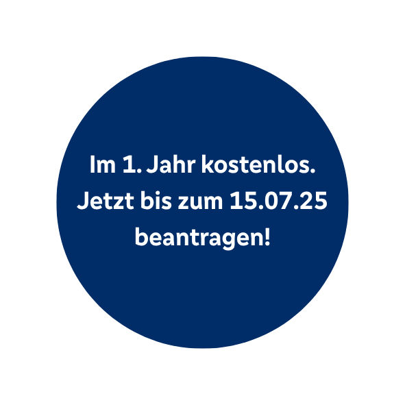 Im 1. Jahr kostenlos Sticker