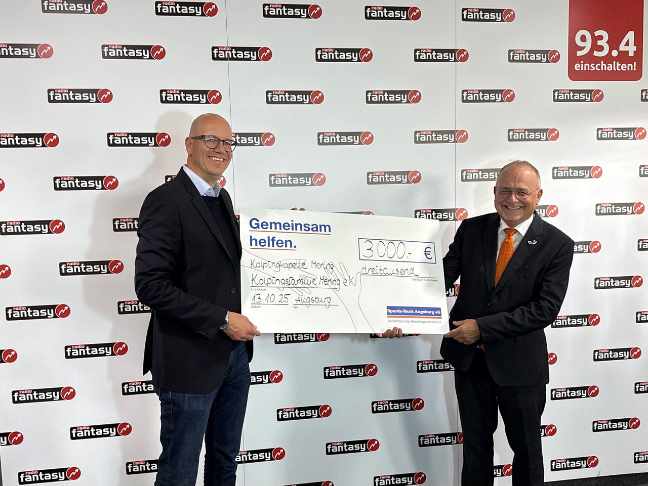 Übergabe der Spende an die Kolpingkapelle Mering