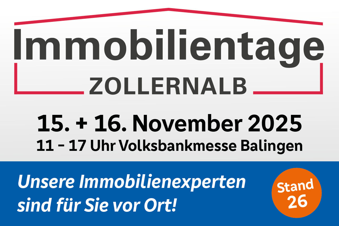 Immobilientage 15. + 16.11 in der Volksbankmesse Balingen