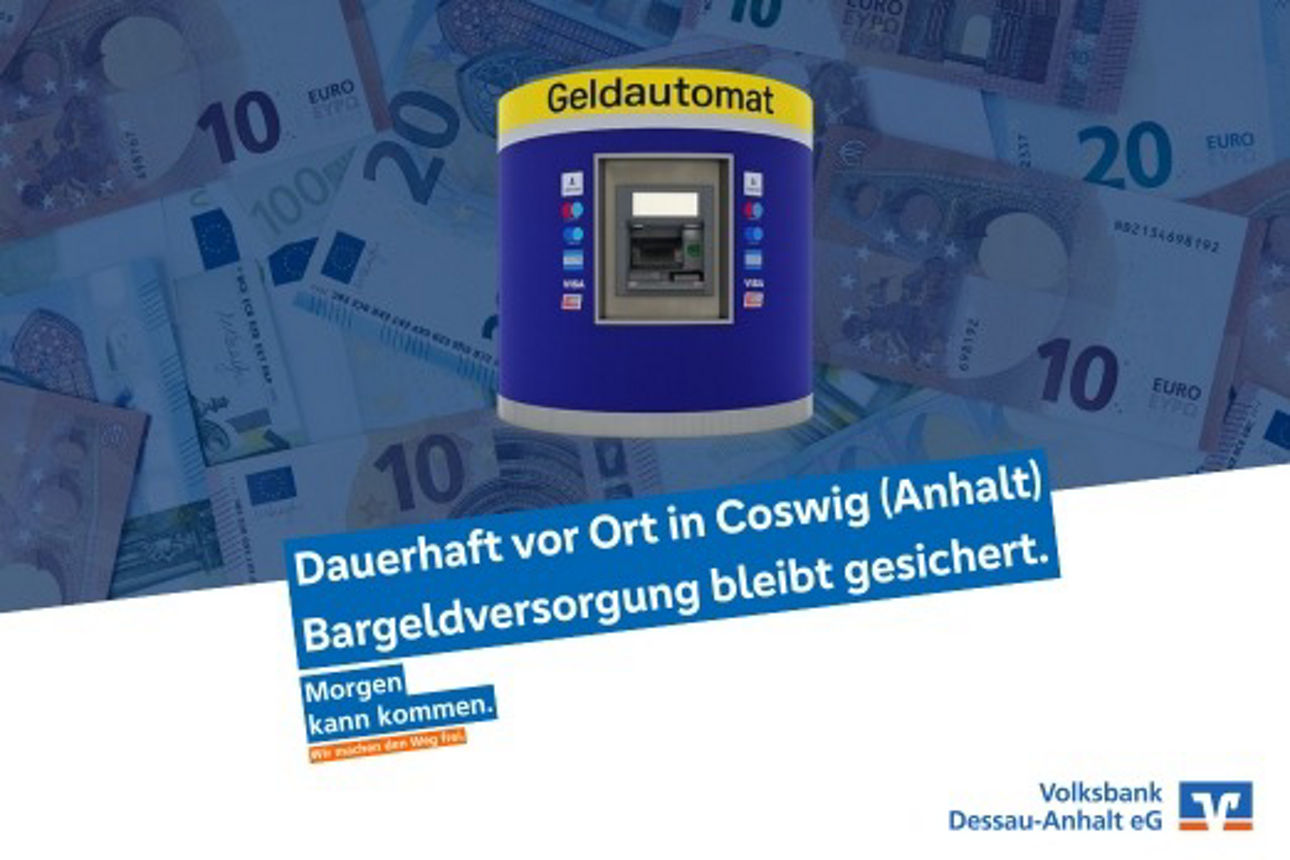 Geldautomat im SB-Pavillon in Coswig (Anhalt)