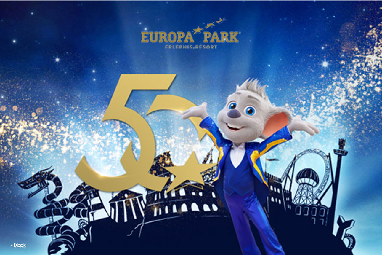 Die Euro-Maus präsentiert das 50-jährige Besteen des Europa-Park Rust