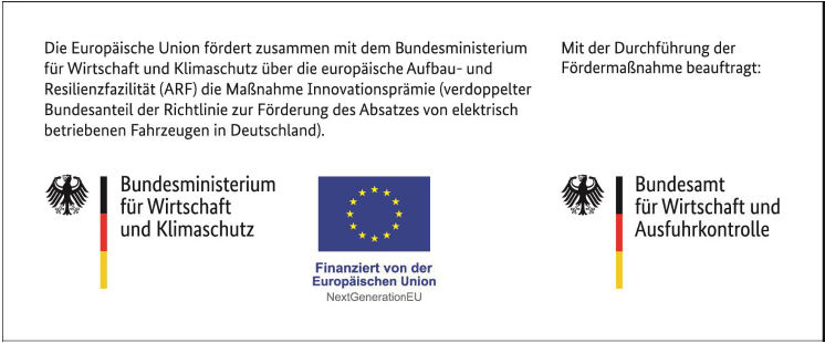 Finanzierungserklärung "Finanziert durch die Europäische Union – NextGenerationEU" 