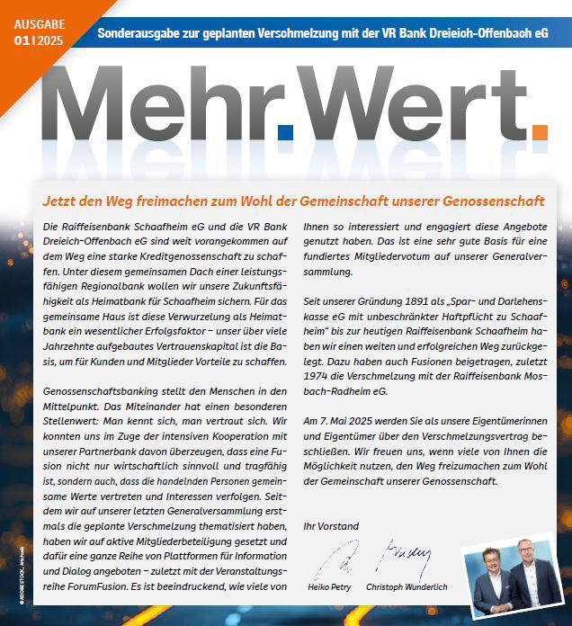 Erste Seite des aktuellen Mitgliedermagazins