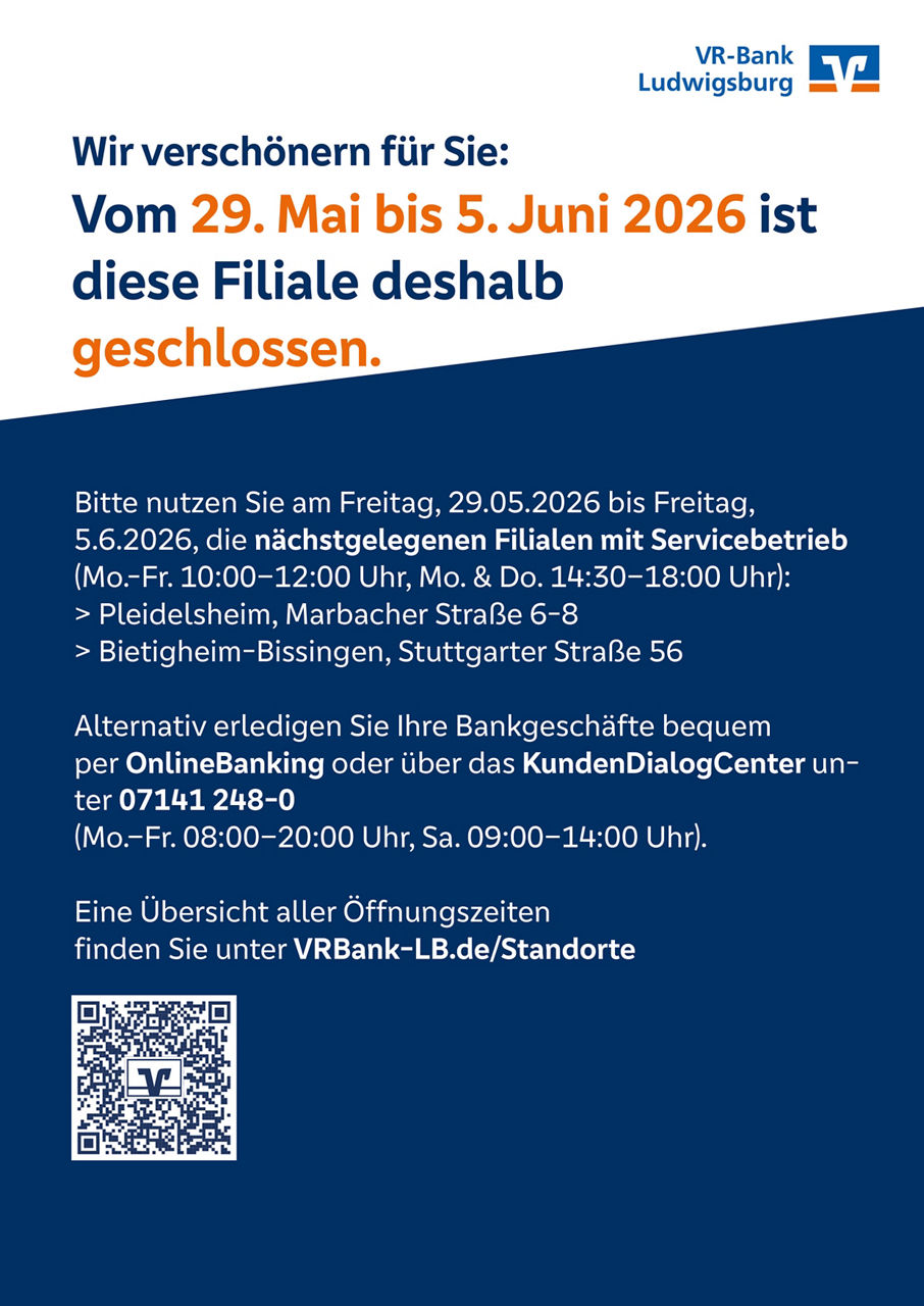 Hinweis Schließung Ingersheim