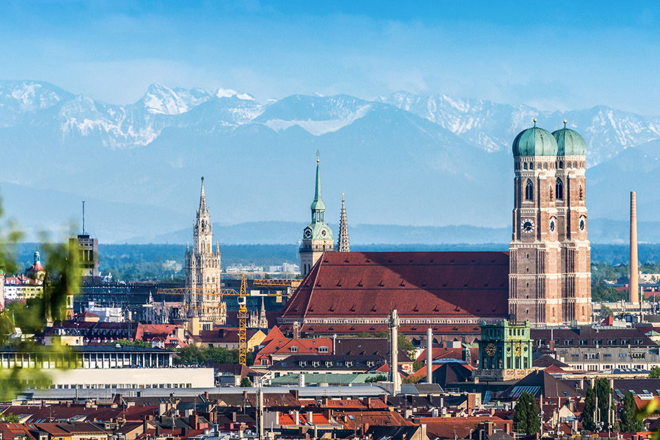 München Ausblick auf Frauenkirche
