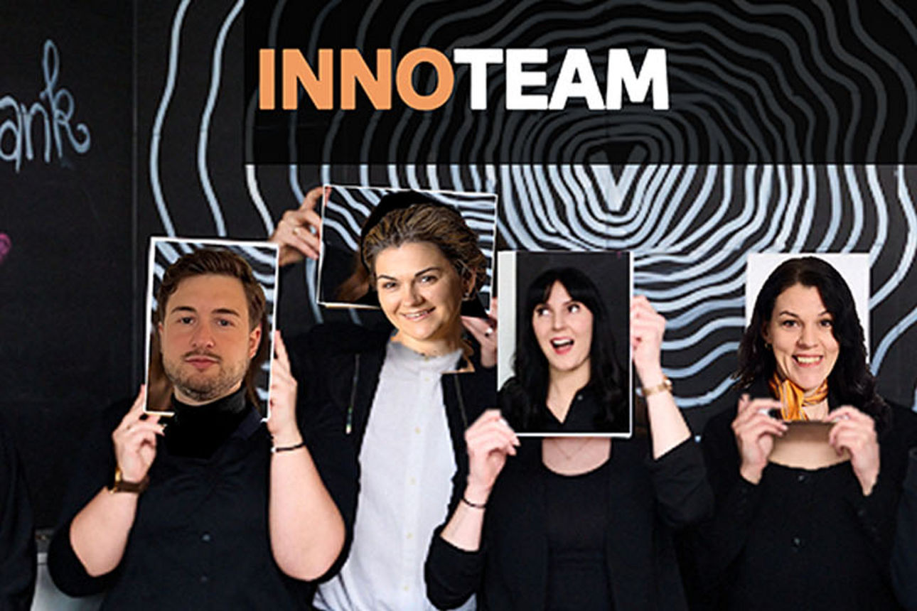 Bild zeigt die Teamgruppe Innoteam mit allen beteiligten Personen.