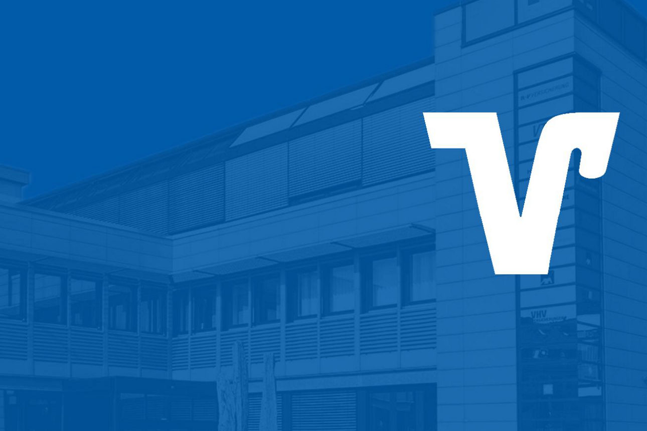 Hintergrund Volksbank und weisses V