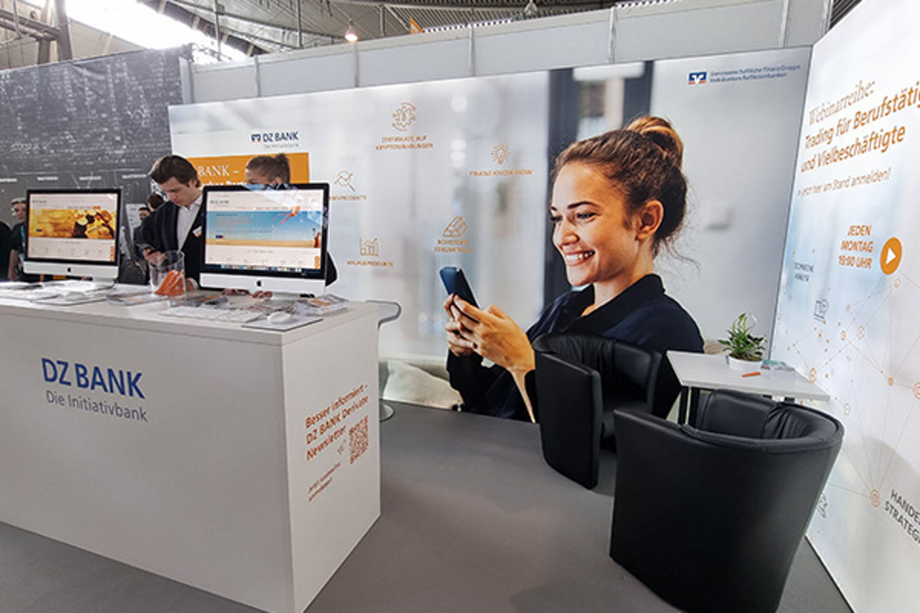 Der Messestand der DZ Bank 