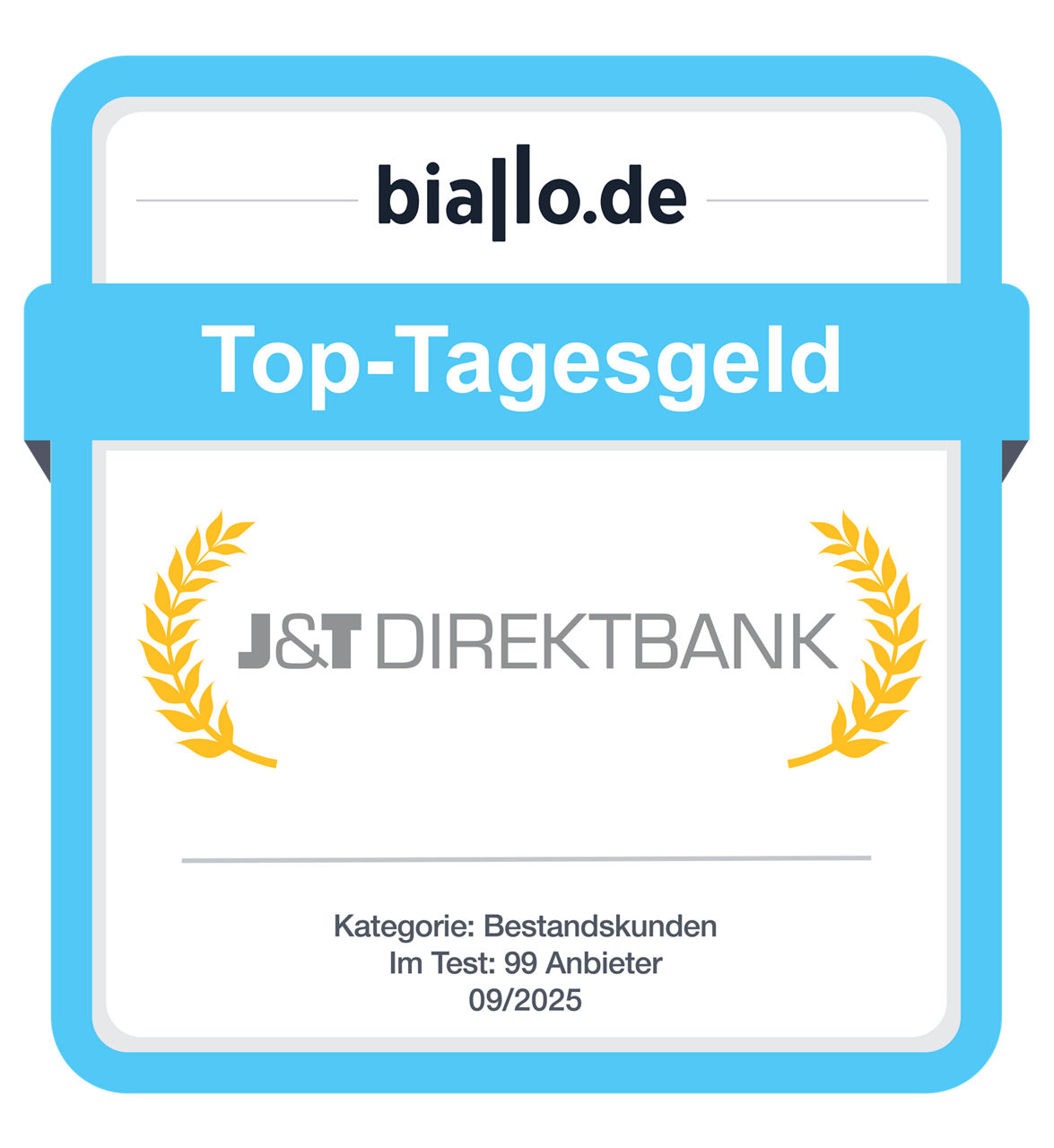 Siegel der Auszeichnung von biallo.de