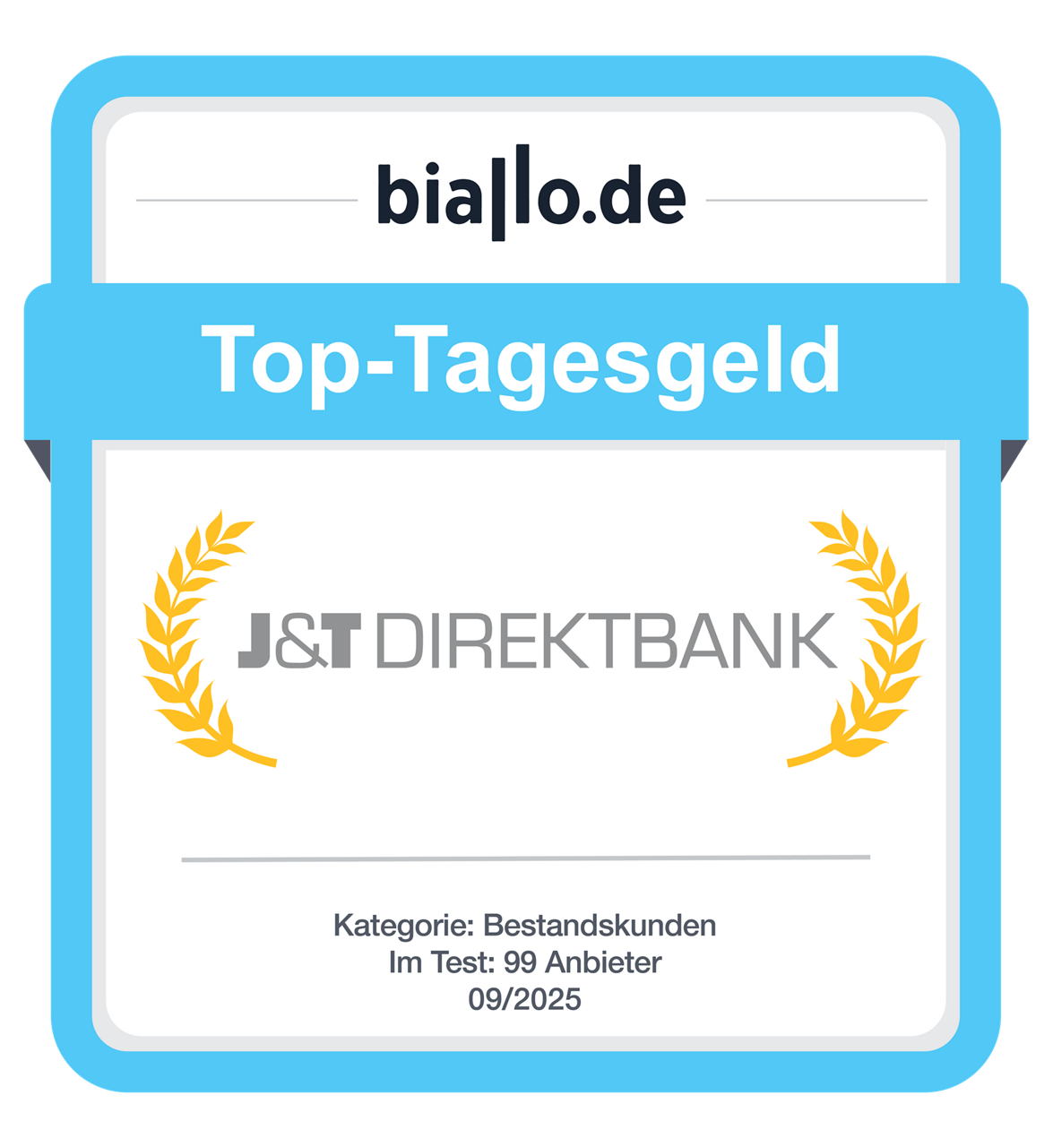 Siegel der Auszeichnung von biallo.de