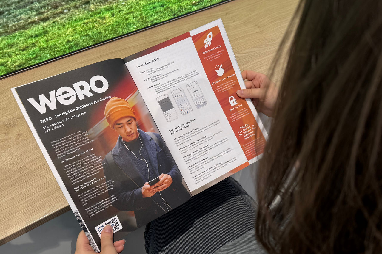 Aufgeblätterter Jahresbericht 2024 - Wero-Seite