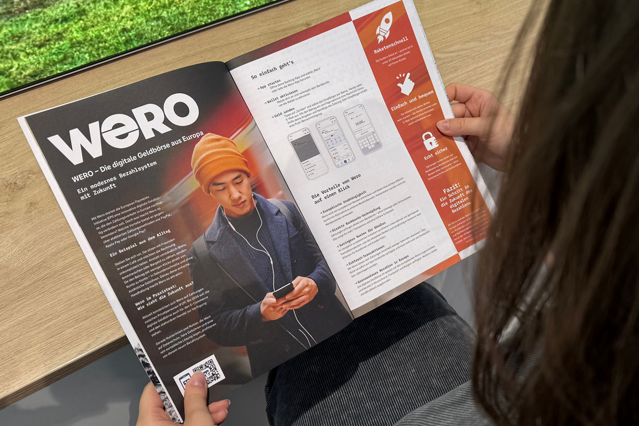 Aufgeblätterter Jahresbericht 2024 - Wero-Seite