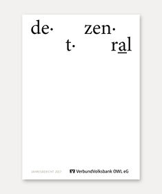 Cover Jahresbericht 2017: Dezentral