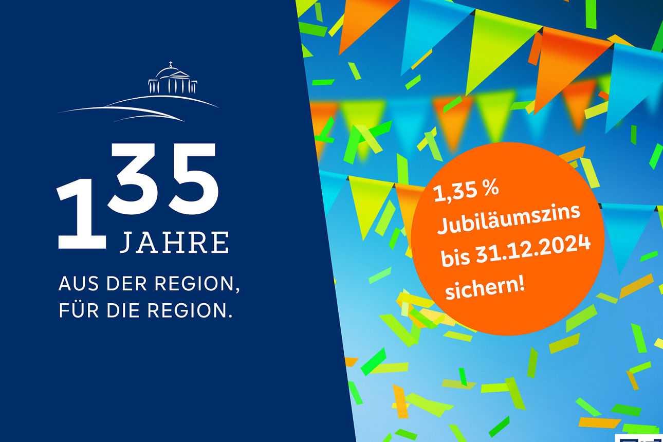 Konfetti zur Feier des Jubiläums