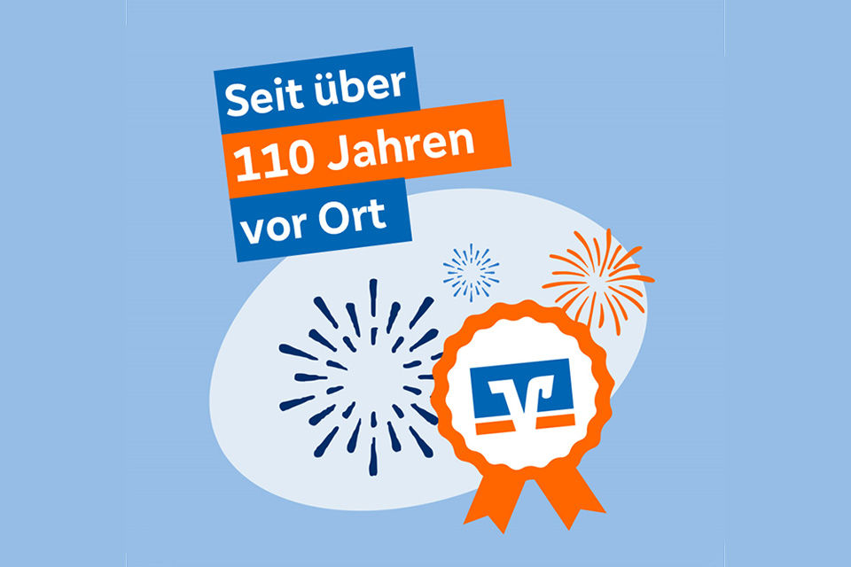 Illustration, die zeigt, wie lange die Bank schon vor Ort ist