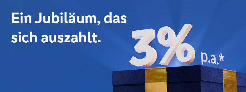 Jubiläumsangebot 3% mit Geschenk
