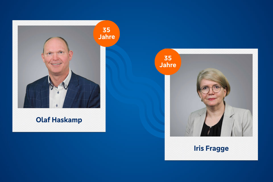 Olaf Haskamp und Iris Fragge feiern Jubiläum