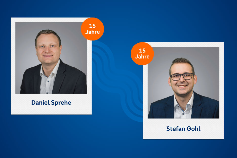 Daniel Sprehe und Stefan Gohl feiern Jubiläum.