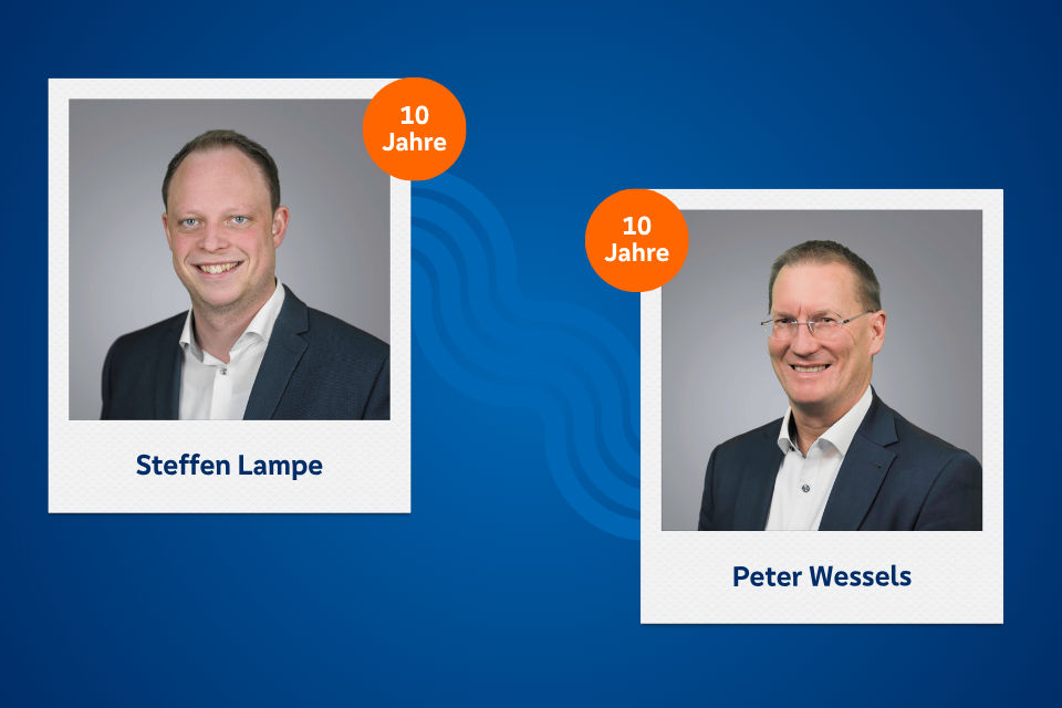 Steffen Lampe und Peter Wessels feiern Jubiläum
