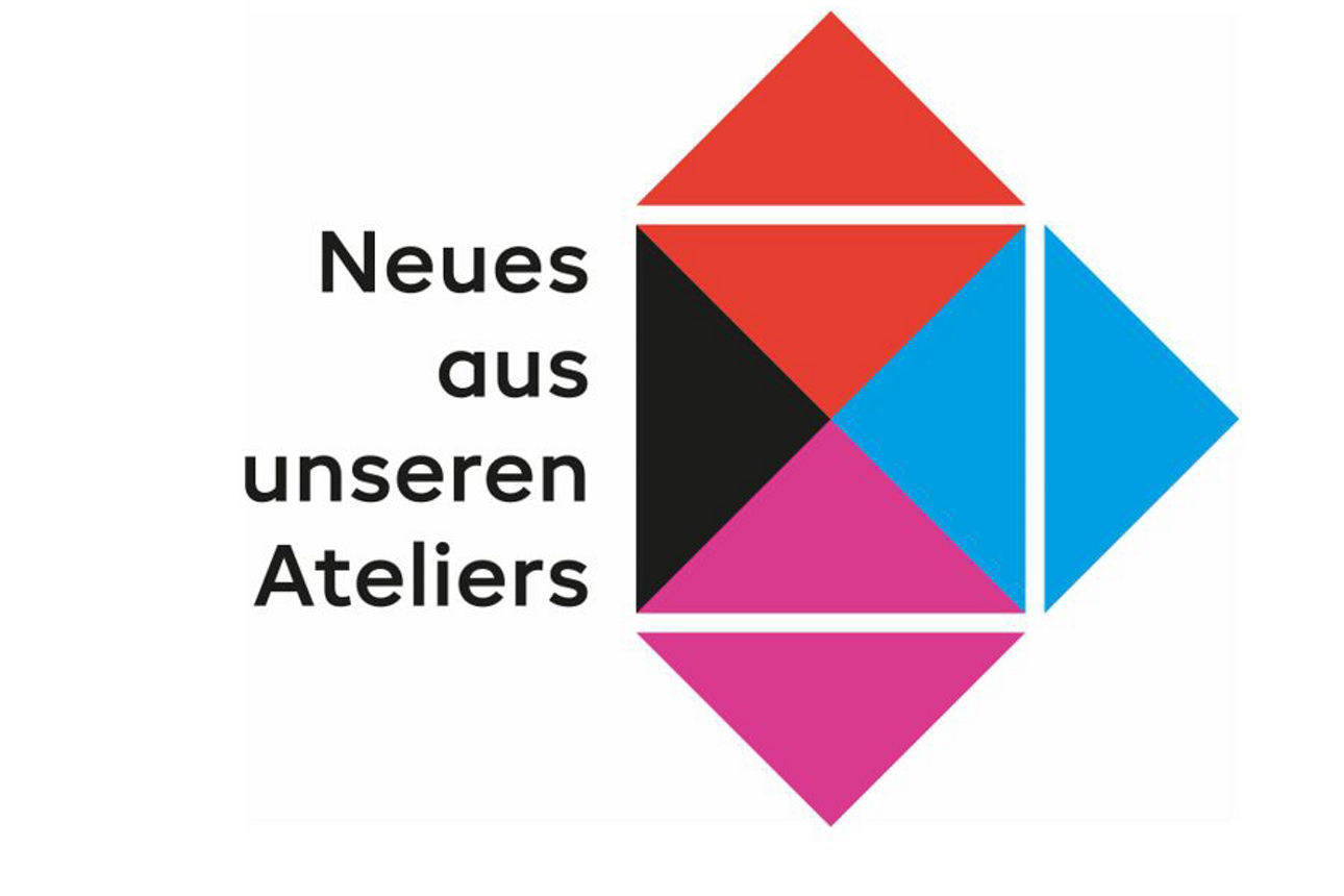 Symbol Künsterlbund Dresden mit der Informatin "Neues aus unseren Ateliers"