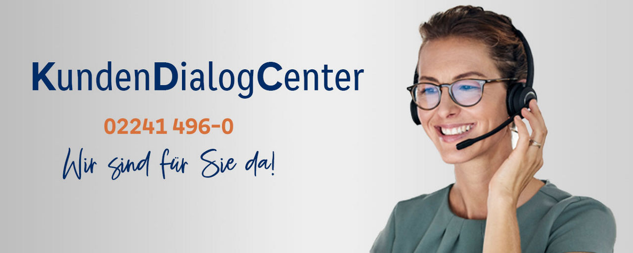 Frau mit Headset, KundenDialogCenter