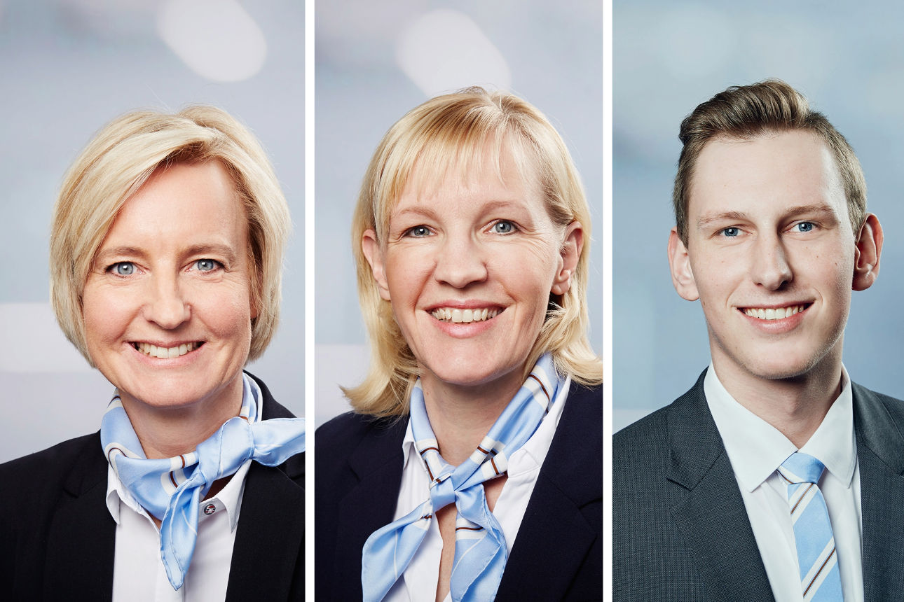 Übersicht der Mitarbeitenden des Teams KDC für den Firmenkundenbereich