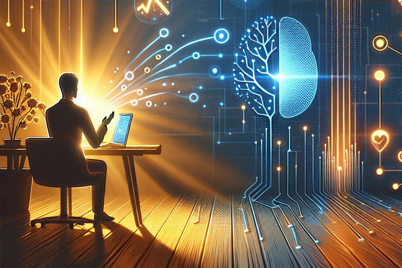 Abstraktes KI generiertes Bild