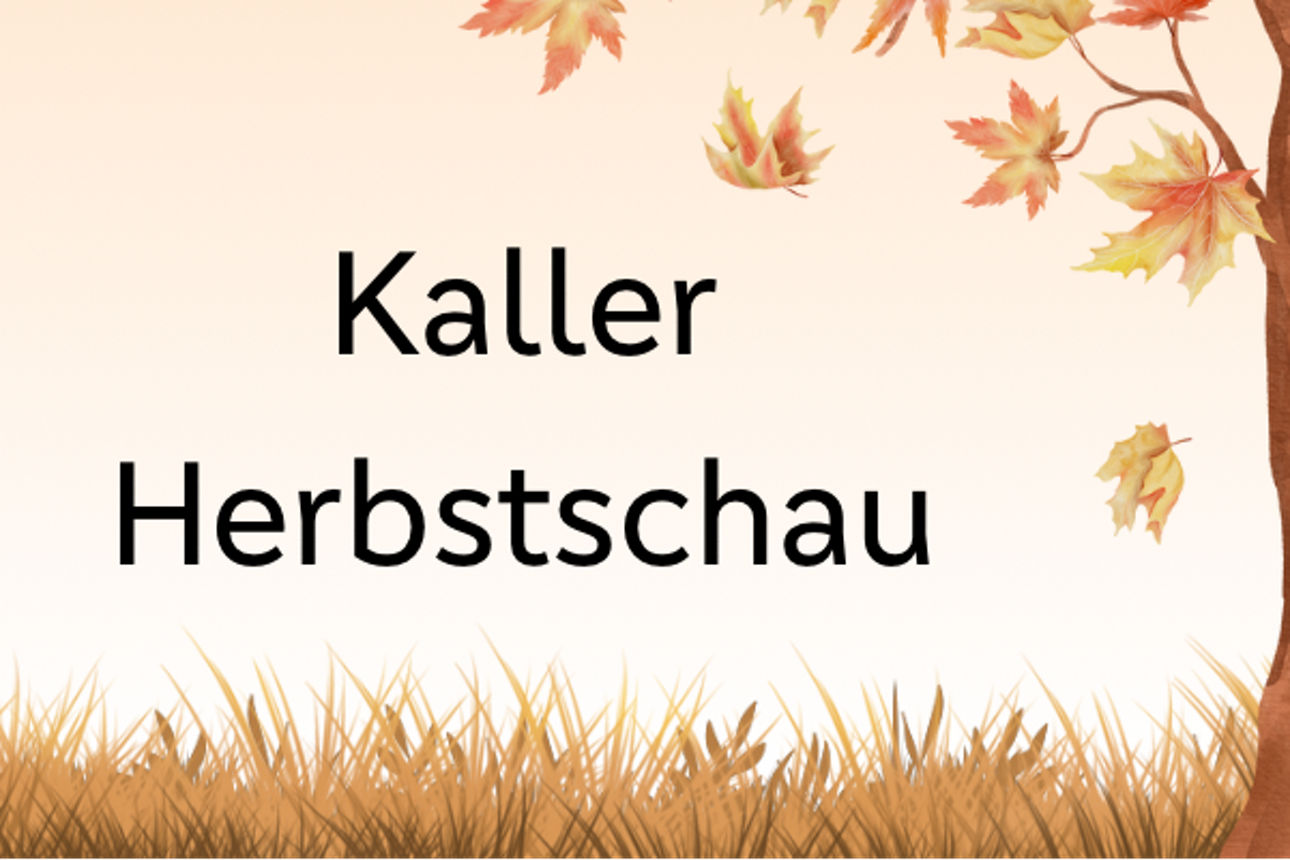 Kaller Herbstschau steht in einem herbstlichen Bild