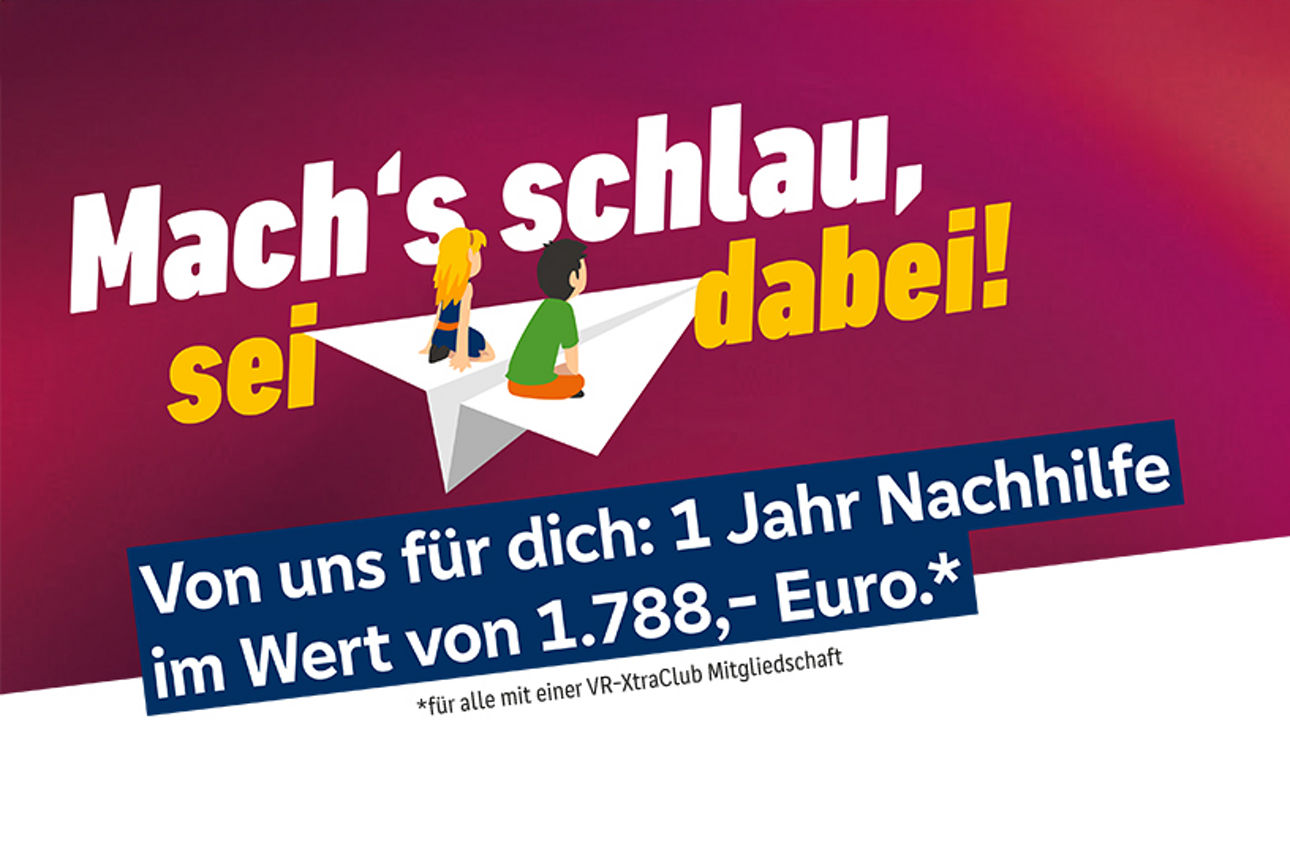 Ubi Master farbiger Hintergrund mit weißer, gelber und blauer Schrift