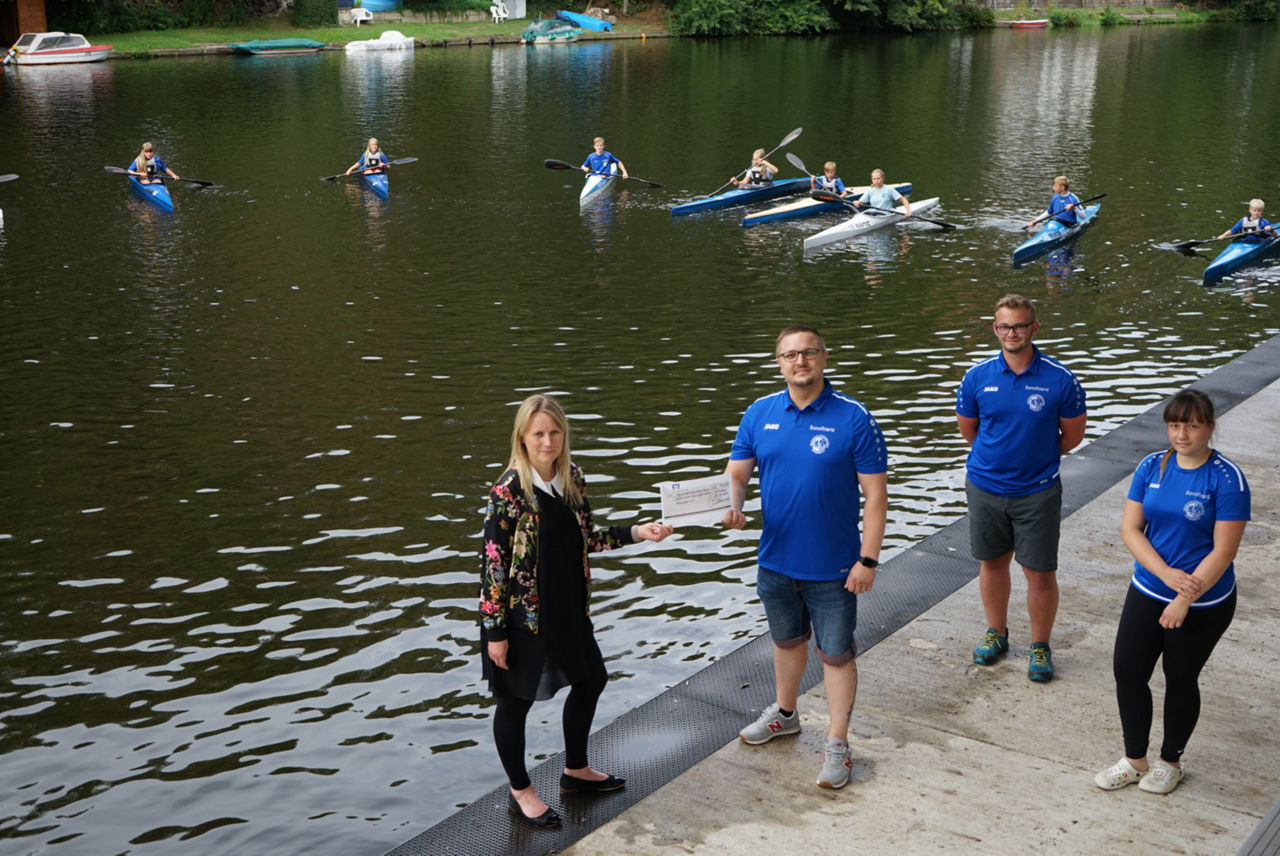 Scheckübergabe an den Sächsischer Kanusportverein Mittweida e.V.
