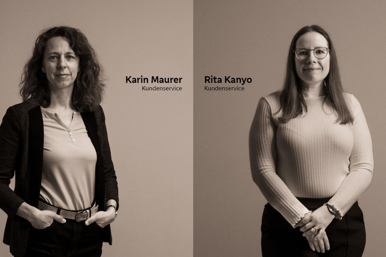 Unsere Mitarbeiterinnen Karin Maurer und Rita Kanyo