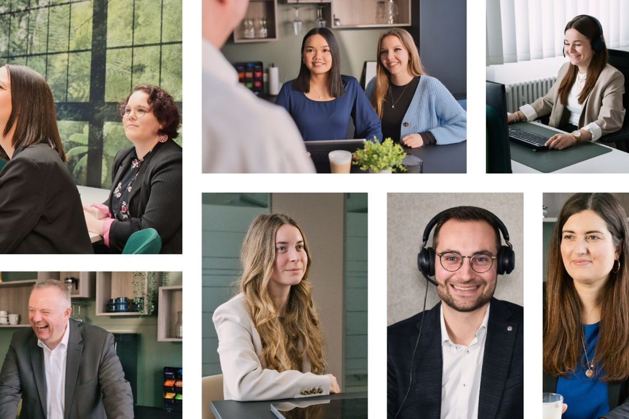 Bildcollage mehrerer Kollegen und Kolleginnen