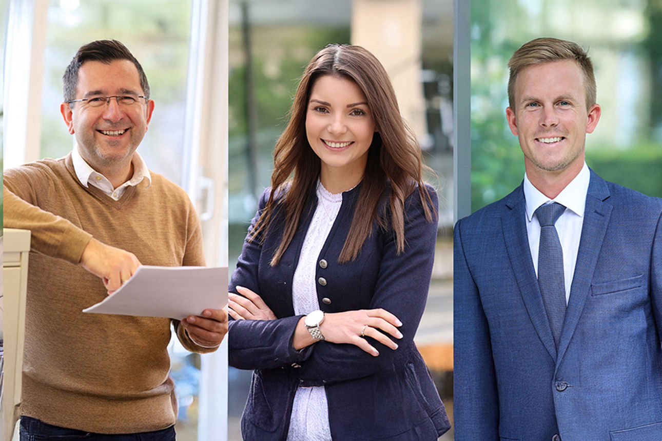 Vier Mitarbeiter der VR Bank