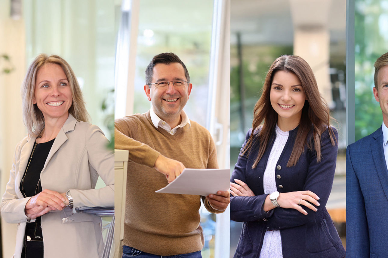 Vier Mitarbeiter der VR Bank