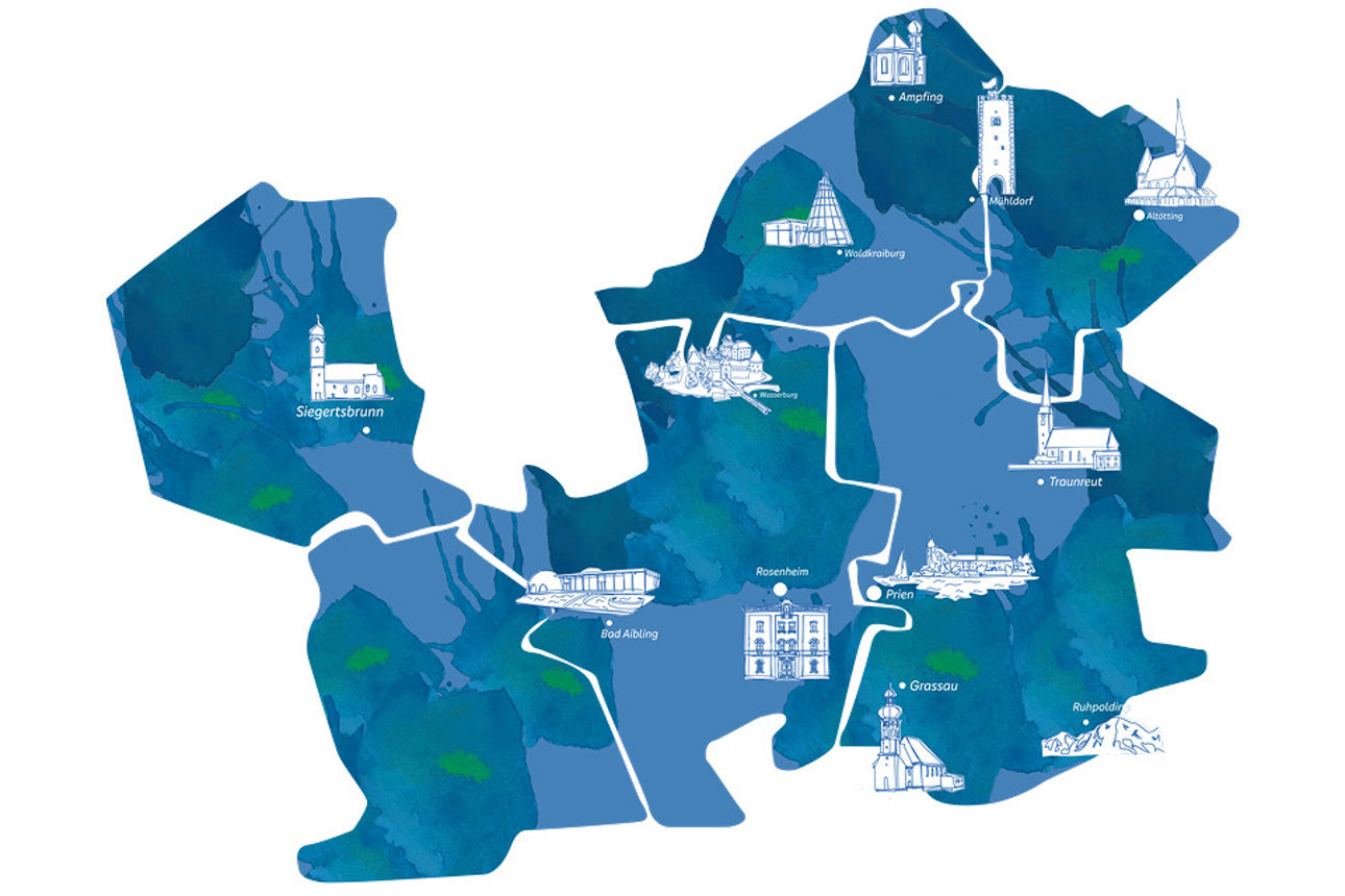 Hier finden Sie einen Überblick über die Regionen der meine Volksbank Raiffeisenbank eG