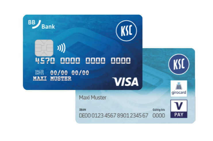 BBBank girocard und Visa DirectCrad im KSC Design
