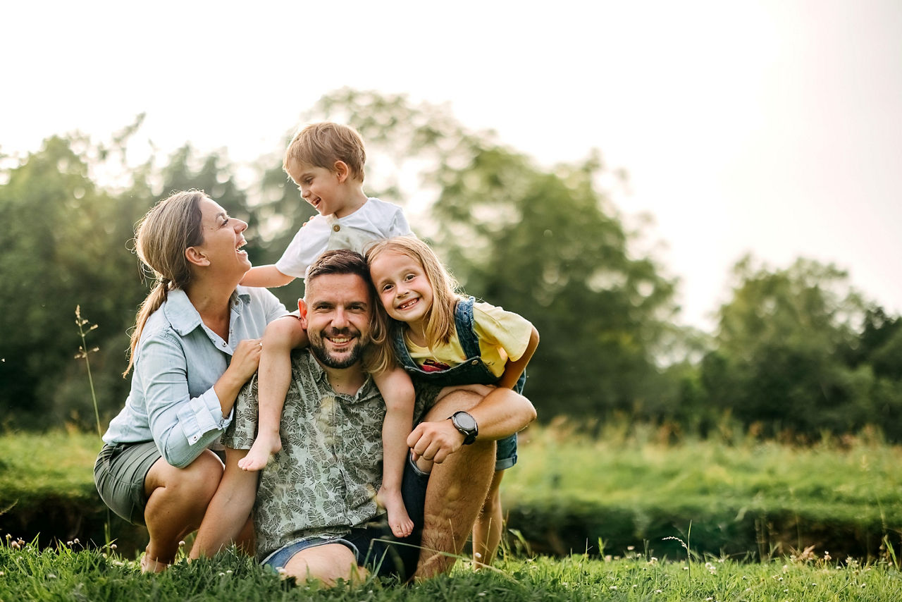 Portrait einer glücklichen Familie