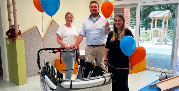 Spendenübergabe mit der Kinderkrippe St. Nikolaus in Löningen