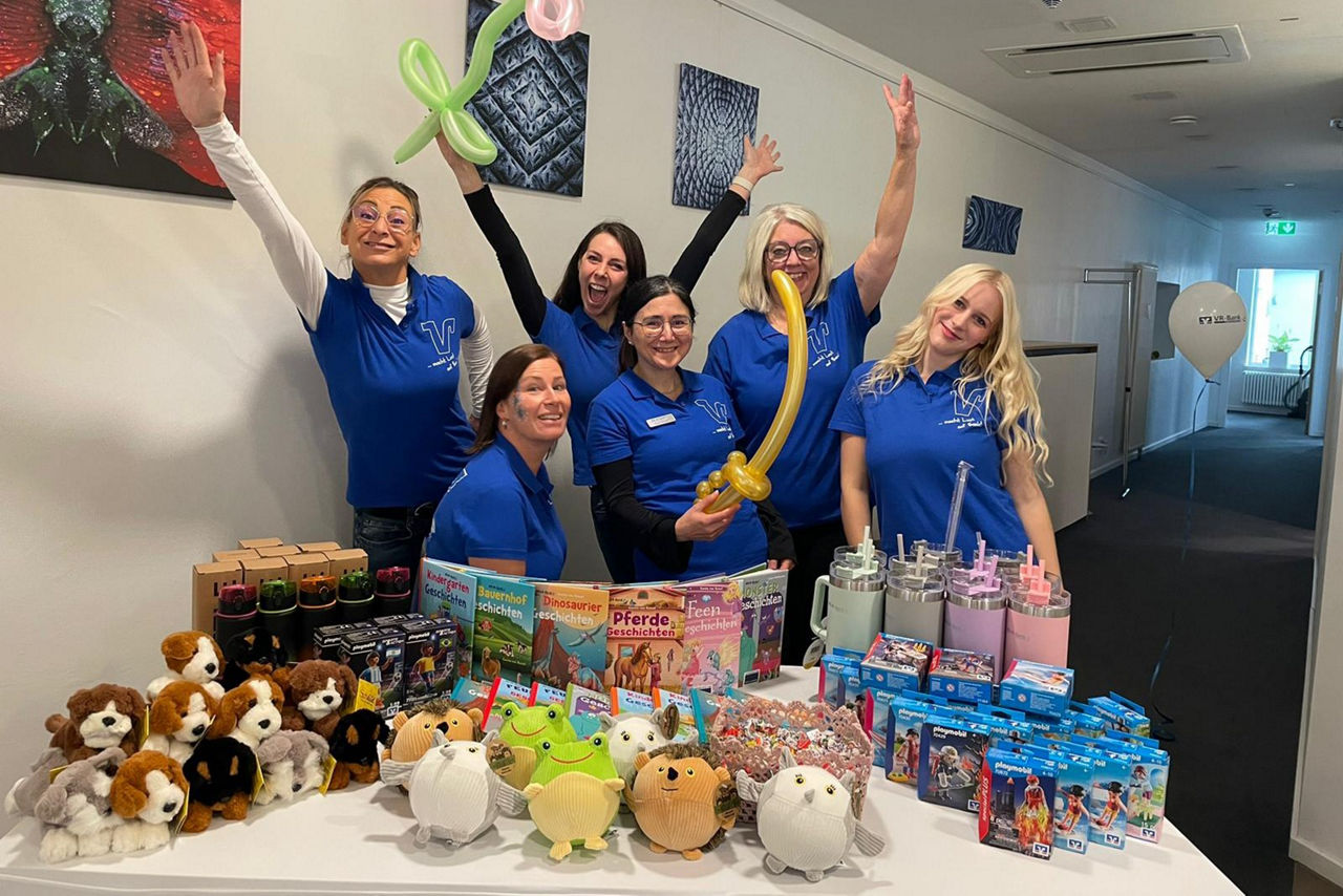 Das VR-Fanmacherteam aus Landsberg am Kinderspartag 2025.