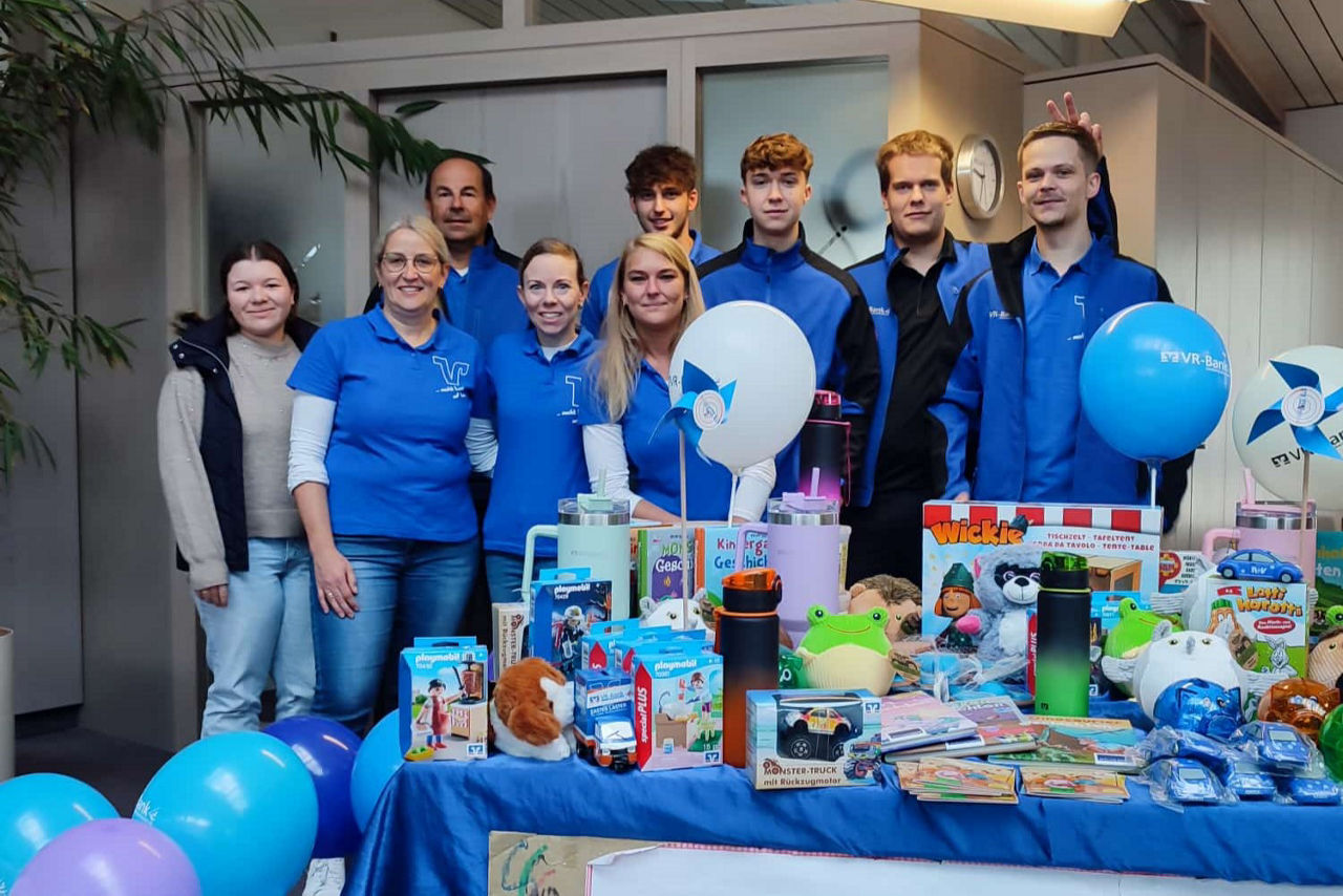 Das VR-Fanmacherteam aus Penzing am Kinderspartag 2025.