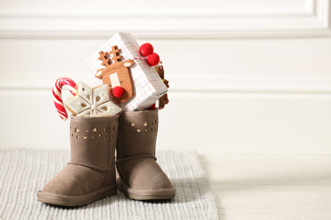 Gefüllte Kinderstiefel zu Nikolaus