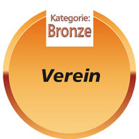 Eine Bronzemedaille mit der Aufschrift "Verein"