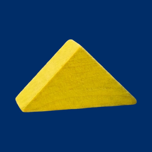 gelber Holz-Bauklotz