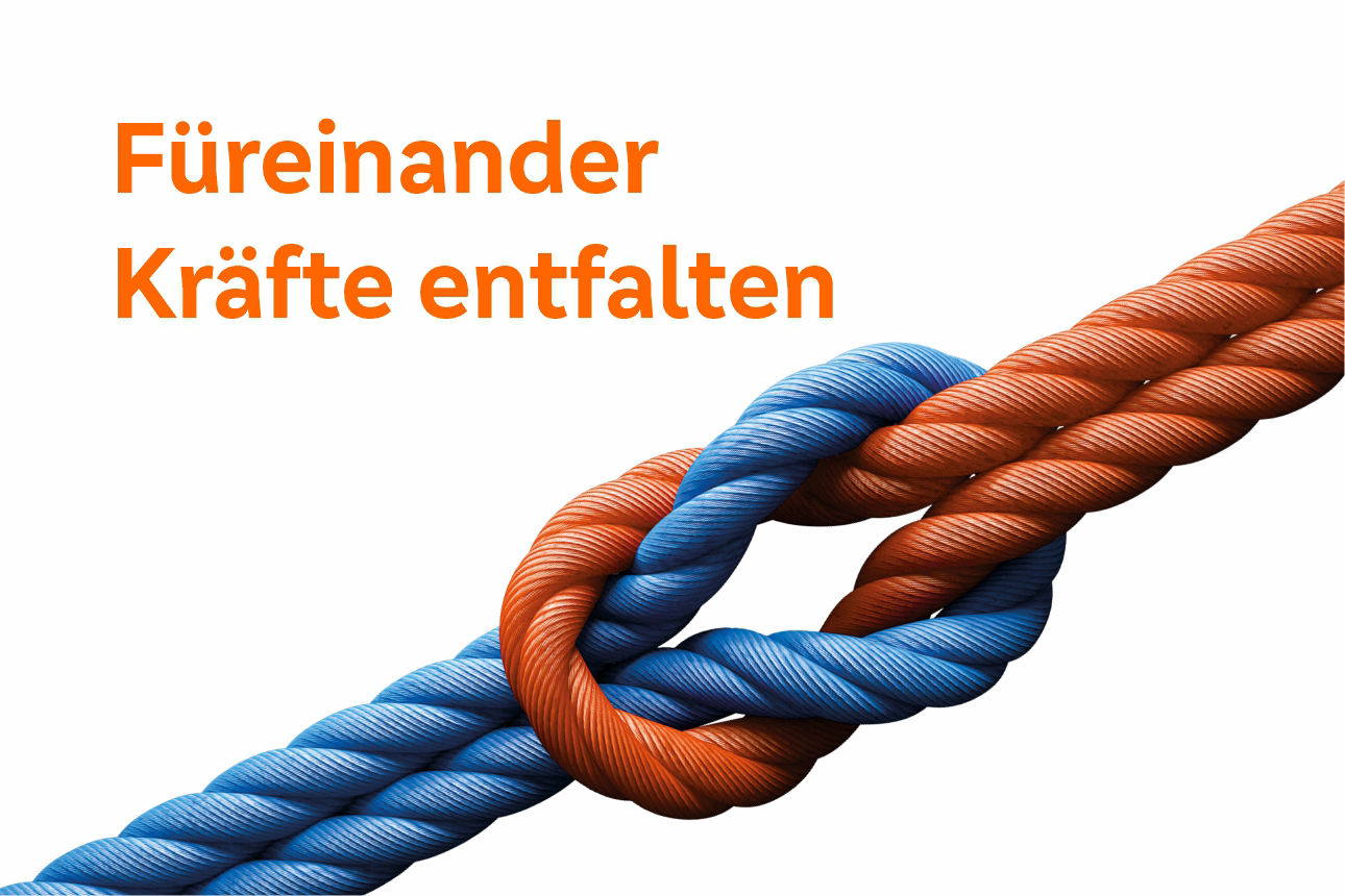 Knoten-Symbol "Füreinander Kräfte entfalten"
