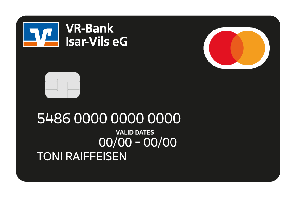 Eine komplett schwarze Mastercard Kreditkarte