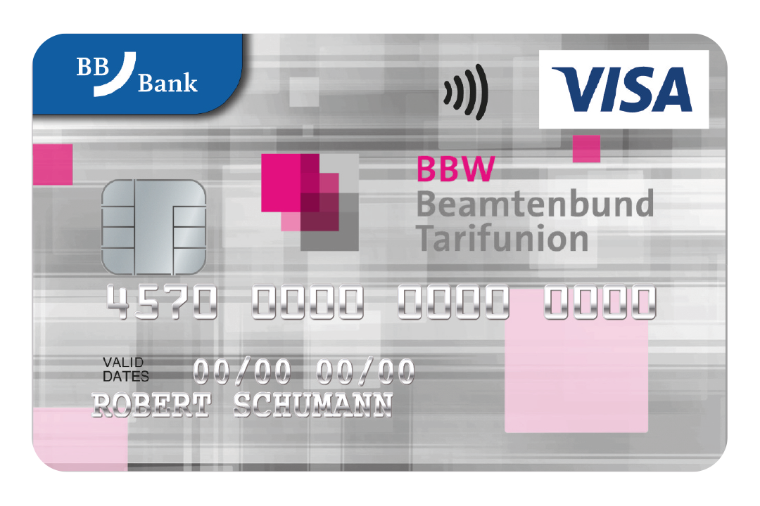 Abbildung der Visa Karte BBW Beamtenbund Tarifunion